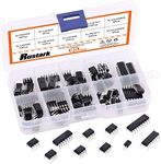 Rustark 85 Pcs 10 Types Integrated Circuit Chip Assortment Kit Opamp, Oscillator Includes LM324,LM358,LM386,LM393,UA741,NE5532,NE555,PC817,ULN2003,ULN2803,Logic Gate IC