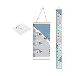 Baby Growth Chart,Kids Height Growth Chart,Children Height Chart Growth Wall Chart Height Wall Chart Art Hanging Rulers for Kids Bedroom Nursery Wall Decor Removable Height and Growth Chart(Blue 7.9 x 79in)