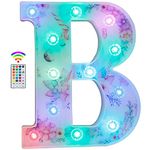 Unicorn Light Up Letters, LED Letter Lights 18 Color Changing Diamond Alphabet Sign Unicorn Gifts for Girls Women Party Birthday Decorations Remote Night Light Christmas Valentine Wall Table Decor - B