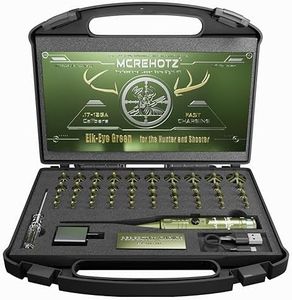 Super-Rechargeable Bore Sight Laser Kit: Professional Green Laser Bore Sighter with 50 Adapters (0.17-12 GA) - Fast Zeroing for Rifle & Pistol | Reliable | Fits All Guns | Wonderful Gift-0010