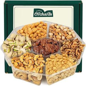 Fathers Day Nuts Gift Basket - Gourmet Food Gift Basket With a Variety of Freshly Roasted Nuts - Beautifully Packaged Gift for Birthday, Sympathy. (Large Family Pack)