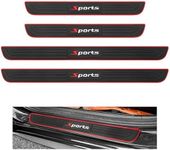 carleef 4PCS Car Door Sill Protector,Anti-Scratch Rubber Car Door Protector Edge Guards for Door Steps,Universal Automotive Exterior Accessories Waterproof Door Threshold Strips (Sport, Width 1.57"")