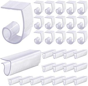 Glarks 30 Pack 2 Types Plastic Table Cover Clips Tablecloth Clips Table Skirting Clips with Hook and Loop for Indoor Outdoor Wedding Party Picnic Events