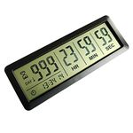 FCXJTU Digital Countdown Days Timer - Black Upgraded Big 999 Days Count Down Clock with Bracket Strong Magnetic Back for Retirement Wedding Vacation Birthday Holidays (999Day)