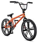 Mongoose Legion Mag Kids Freestyle Sidewalk BMX Bike, Beginner Riders, 20-inch Wheels, Hi-Ten Steel Frame, Micro Drive 40x16T BMX Gearing, Orange