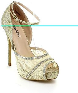 Bella Marie Womens Helena-20 Pumps Shoes,Gold,9