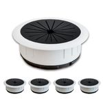 4 PCS Desk Grommet, White Rubber Grommets for Wiring, 50 mm Cable Grommet, Desk Hole Cover Grommet