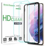 amFilm (2 Pack) Screen Protector for Samsung Galaxy S21 Plus (6.7 Inch), Case Friendly (Easy Install) Hybrid Film Compatible with Fingerprint Sensor (2021)