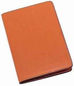 Maruse Italian Leather Passport Cover for Men and Women, Handmade in Italy, Orange