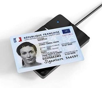 Elexlinco NFC Contactless Smart & EID Card Reader, Legge in Modo Efficiente i Dati Contenuti Nella Tessera Sanitaria ID, 13,56 MHz, Funziona con ISO14443A/B