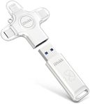 iDiskk USB flash drive 4 in 1 Auto Photo and Video Backup and Transfer for iPhone/iPad/Android/Windows/MacOS,128GB