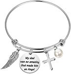 CYTING Dad Memorial Bracelet My Dad Was So Amazing God Made Him An Angel In Memory Of Dad Remembrance Jewelry Loss Of Father Sympathy Gift (Dad Memorial Bracelet)