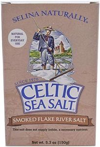 Celtic Sea Salt Smoked Flake Salt 5.3 Oz (150 G), Natural, Slowly Smoked Over Oak, Handcrafted, Gourmet, Salt Flakes, Salty, 5.3 Oz (Pack of 1)