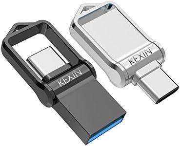 KEXIN Memoria USB de 128 GB, 2 unidades, USB C, 128 GB, memoria USB 3.0 OTG, puerto USB tipo C, velocidad de lectura de 100 MB/s, memoria para smartphone