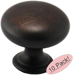 Cosmas 4950ORB Oil Rubbed Bronze Cabinet Hardware Round Mushroom Knob - 1-1/4" Diameter - 10 Pack