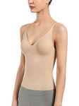 Artdear Women's Fit Camisole with Built in Bra - Spaghetti Straps Camis Tank with Shest pad One-Piece Cut Seamless (M, A-Style-Complexion)