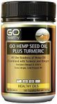 Go Healthy Hemp Seed Oil Plus Turmeric, 100 Softgel capsules, Amber