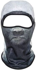 WTACTFUL 3D Animal Ears Balaclava Windproof Face Mask Cover Protection for Music Festivals Raves Halloween Party Riding Skiing Snowboarding Snowmobile Ratel MEB-38