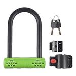 YKUKIZEE Heavy Duty Bicycle U-Lock High Security, Anti Theft Bike D Lock with 2 Keys, Waterproof Green Bike U-Lock with Mounting Bracket for Bikes Motorcycle Electric Bikes Scooters