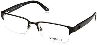 Versace Women's Modern Prescription Eyewear Frames, Matte Black, 53-18-140