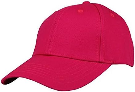 FREEBIRD99 Unisex Cotton Adjustable Baseball Cap Plain Hat (Hot Pink)