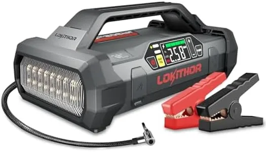 LOKITHOR JA302 Jump Starter with Air Compressor, 2500Amp 12V Portable Car Battery Booster pack for Upto 8.5L Gas or 6.5L Diesel, 150 PSI Tire Inflator with Digital Screen, 36 Months Ultra-Long Standby