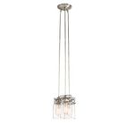 Kichler 42869NI Brinley 3-Light Pendant and Clear Glass Shades, Brushed Nickel Finish