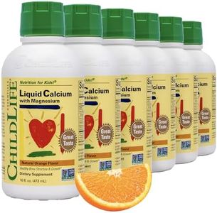ChildLife Essentials Liquid Calcium Supplement for Kids - Baby Calcium with Magnesium, Zinc, and Vitamin D3 - Orange Flavor, 16 fl oz (6 Pack)
