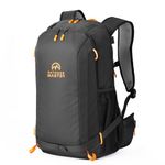 OutdoorMaster Cycling Hiking Backpack, 35L Travel Backpack for Sport and Outdoor - Made from Recycled Materials, Black