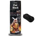 Samurai Kurobushi Matte Spray Paint 1K #109A- FLAT BLACK, Matt Finish (D-I-Y) 400ml