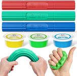 FitBeast Flex Therapy Bars and Therapy Putty Set, Hand Therapy and Grip Strength Training for Finger, Wrist & Forearm Exercise