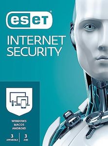 ESET Internet Security 2023 | 3 Appareils | 3 Ans | Suite de sécurité - Pare-feu - Protection webcam | Windows/Mac/Android | Code d'activation - envoi par email