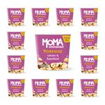 MOMA Instant Porridge Pots CACAO & HAZELNUT - Pack of 12 x 65g - Breakfast Jumbo Oat with Natural Flavouring - Gluten Free, Vegetarian, High in Fibre, Source of Protein & Vitamin B6 - Made in UK