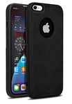 Americhome Compatible with iPhone 7 Full Camera Protection, Logo View, Luxury Leather Case Black