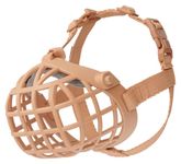 Baskerville Wide Fit Muzzle - For large broad nosed dogs, Boxer, Rottweilers, Breathable, Dog can Pant and Drink, Prevents Biting, Dog Training Muzzle for Medium and Large Dogs (Size 2)