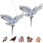Bird Scarer, 2Pack Fake Owls to Kee