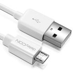 deleyCON 0,5m (1,64 ft) micro USB to USB cable / sync cable / charging cable / data cable - White - micro USB B to USB A connector for Samsung Galaxy / Sony Xperia / Nokia Lumia / LG etc.