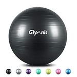 Glymnis Exercise Ball 55cm 65cm 75 cm Anti Burst Slip Resistant Balance and Yoga Ball Swiss Ball Birthing Ball with Quick Pump for Yoga Fitness and Core Exercise