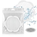 Disposable Shower Drain Hair Catcher, 30 Pcs Mesh Drain Covers Stickers, Tub Hair Catcher Shower Drain Cover for Bathroom, Laundry, Bathtub, Kitchen, Sink, Drain (Flower)