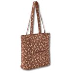 Bella Taylor Large Tote | Lightweight Quilted Fabric Tote Bags for Women, Burgundy Floral