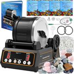 Rock Tumbler Kit, K1 Professional Large 2.5LB Capacity Edition - Memory Function, Digital Timer & Variable Speeds: Includes All Accessories, Rock Polisher Gift for Adults & Kids