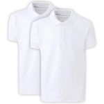 Panzy 2 School Boys Quality White Short Sleeve Polo Shirt Age 3-9yrs (8-9 yrs, White)