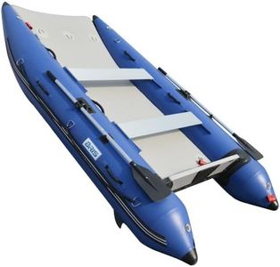 BRIS 11 ft Inflatable Catamaran Inflatable Boat Inflatable Dinghy Mini Cat Boat Blue