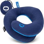 BCOZZY Kids Chin Supporting Travel Pillow for 3-7 Y/O -Stops The Head from Falling Forward Comfortable Road Trip Essential. Soft, Washable, Small Size, Navy