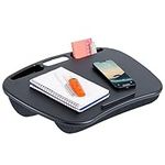 LapGear MyDesk Lap Desk with Device Ledge and Phone Holder - Black - Fits up to 15.6 Inch Laptops - Style No. 44448