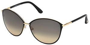 Tom Ford Women's Gradient Penelope FT0320-28B-59 Black Round Sunglasses