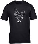 Hippowarehouse I'm Bilingual I Speak English and Chicken Unisex Short Sleeve t-Shirt (Specific Size Guide in Description) Black