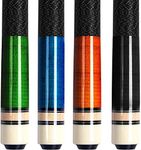 AKLOT Pool Cues,Set of 4 Pool 58" Cue Sticks Canadian Maple Wood Cue Stick for Professional Billiard Players 18 19 20 21 oz