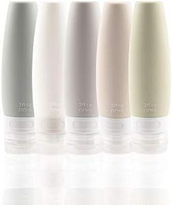 TSA Certified Portable Silicone Travel Bottle Set, Leak Proof Squeezable Silicon Tubes Travel Size Toiletries Containers, Refillable Travel Accessories for Shampoo Liquids 5 Pack (3 fl. oz)