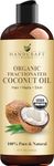 Handcraft Blends Organic Fractionated Coconut Oil - 236 ml - 100% Pure and Natural - Premium Grade Oil for Skin and Hair - Carrier Oil - Hair and Body Oil - Massage Oil